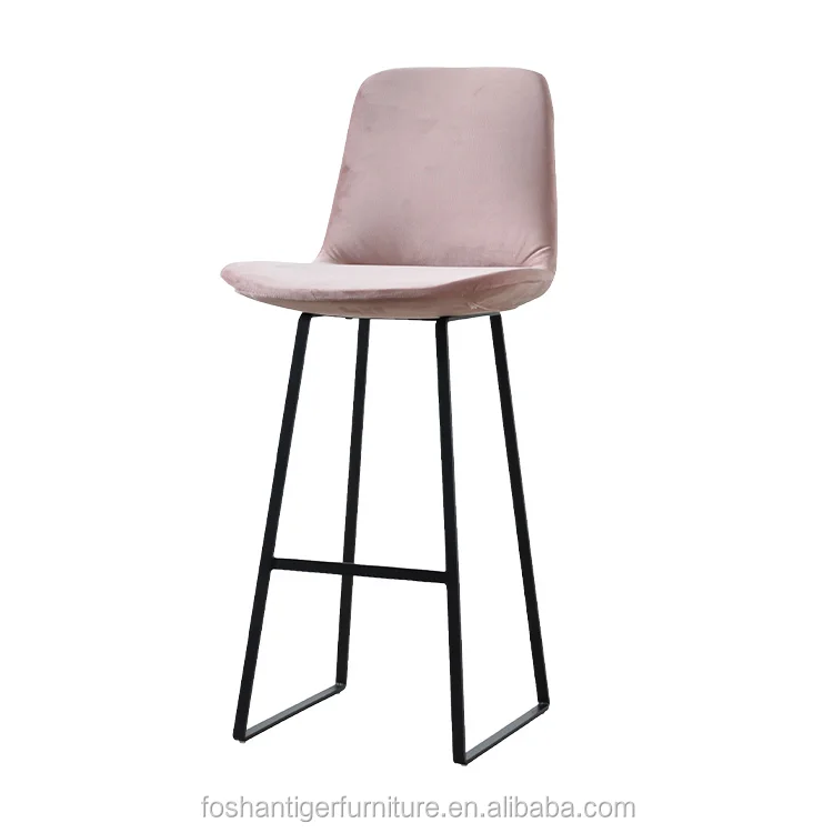 bar furniture night club pink velvet stool chair modern