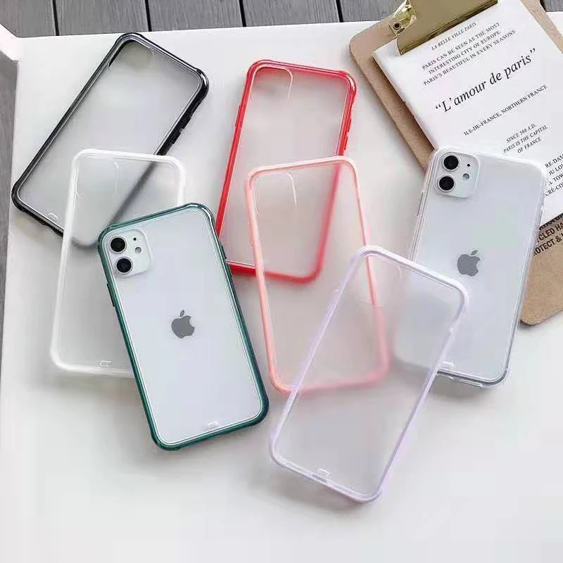 

Amazon Hot Selling Matte Rubber Oil 0.35mm Thin Cover Frosted PC TPU Phone Case For iPhone 11 Release Phone Cases Full Cover, Frostedtransparent