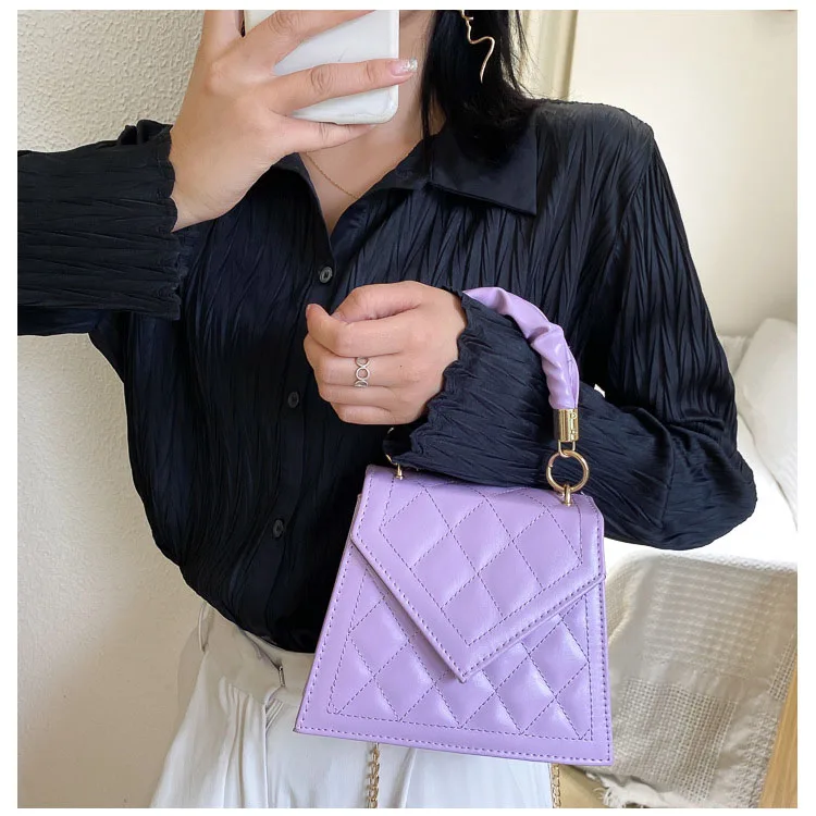 

Fashionable ladies bags women messenger bags purses handbag chain crossbody bag for women, White,black,blue,purple