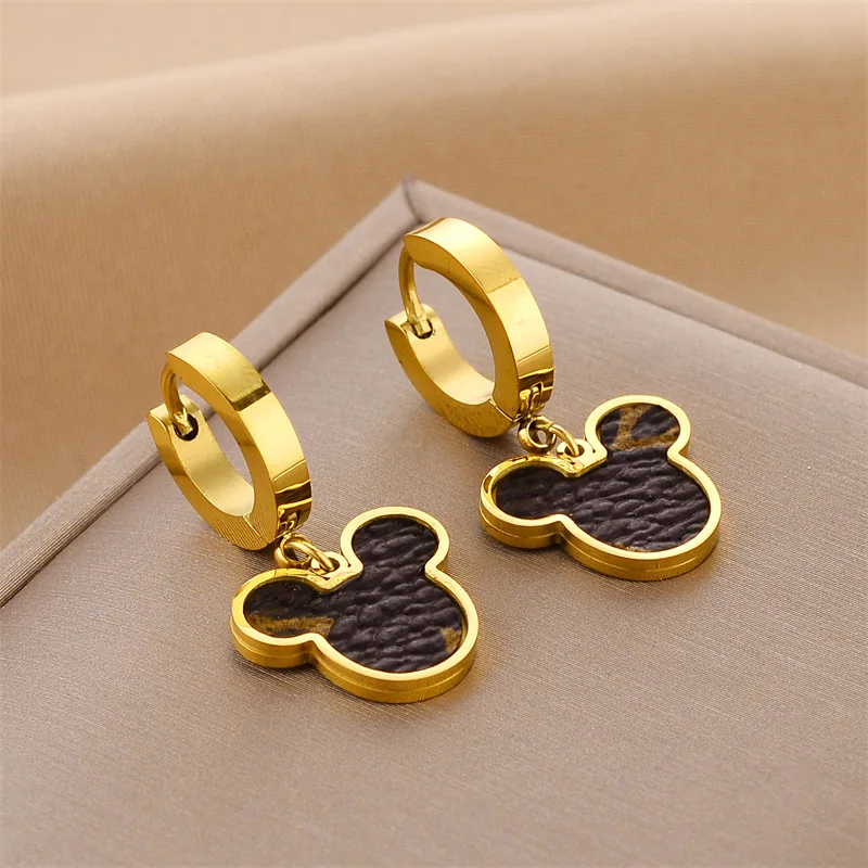 

European And American Titanium Steel Colorfast Earrings Gold Rose Gold Stainless Steel Earrings Jewelry Wholesale