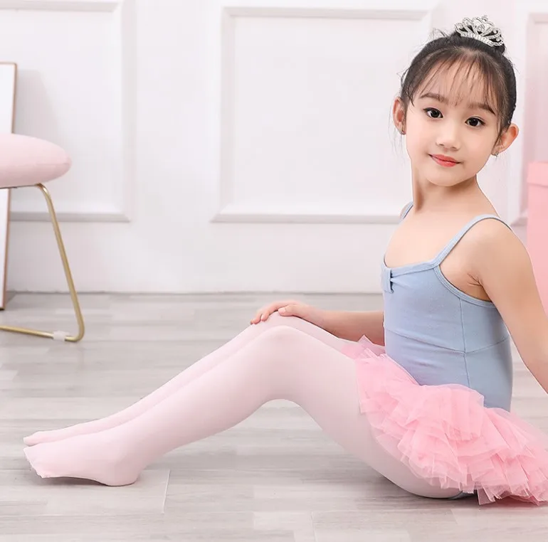 

Ultra Soft Dance Tight Ballet Footed Tights Pantyhose For Kids Girl, Custom color