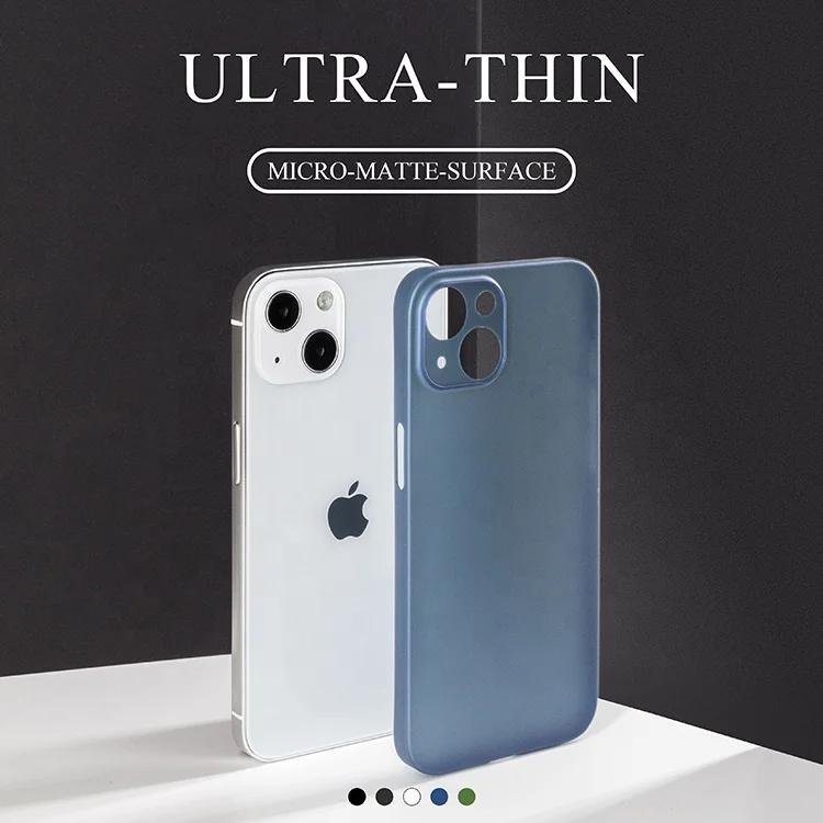 

Factory Direct Sell Mobile Accessories 0.35mm Ultra Thin Back Cover Black Frosted PP Phone Case for iPhone 13 Pro Max