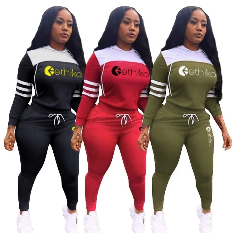 

Wholesale 2 pieces cotton pants long sleeve ethika legging set women set, Picture