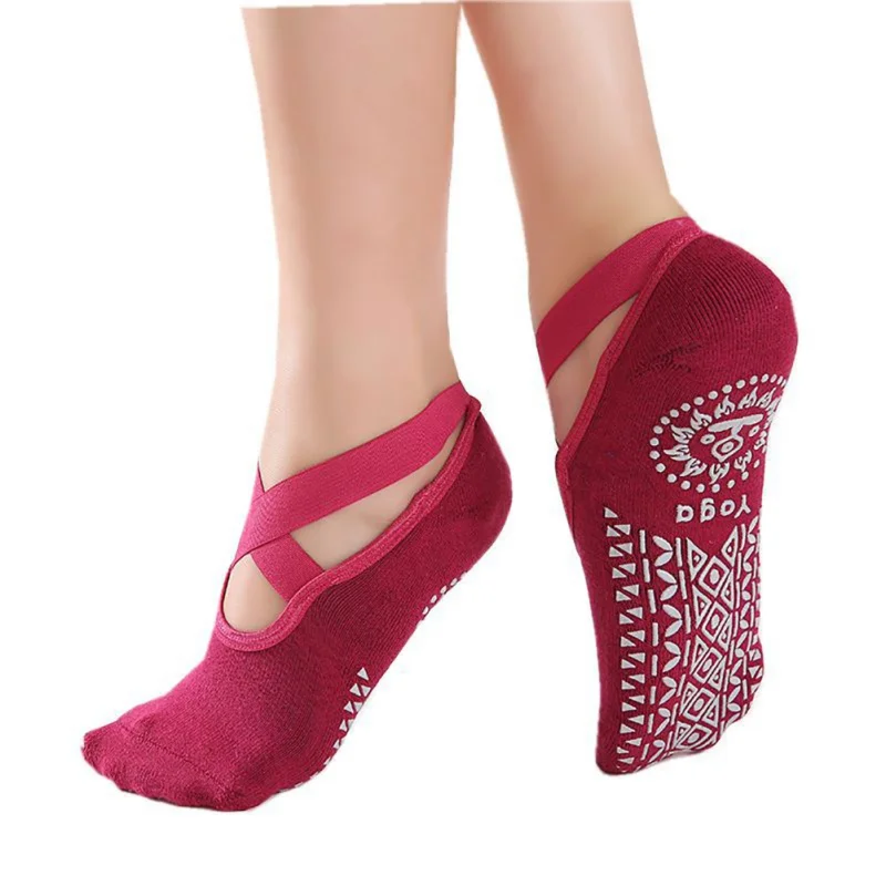 

High Quality Women Pilates Anti-Slip Breathable Backless Yoga Ankle Ladies Ballet Dance Sports Socks for Fitness Gym