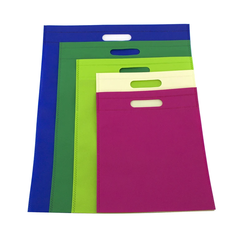 

Factory Price Recyclable PP Polypropylene Spunbond Non Woven Bag D Cut Carry Tote Die Cut Nonwoven Shopping Bag, Choose