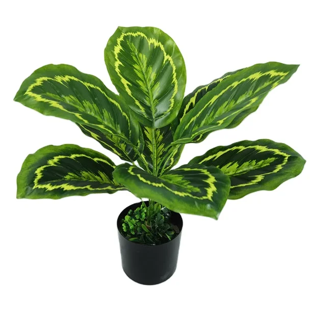 

YD8743-4 Wholesale 50cm Artificial Alocasia Macrorrhizos bonsai for Garden Decoration