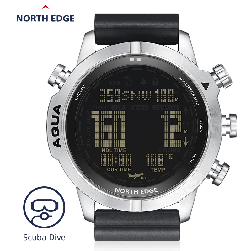 

Men Dive Computer Watch Waterproof 100M Smart Digital Free Scuba Diving Watches Altimeter Barometer Compass Temperature Clock