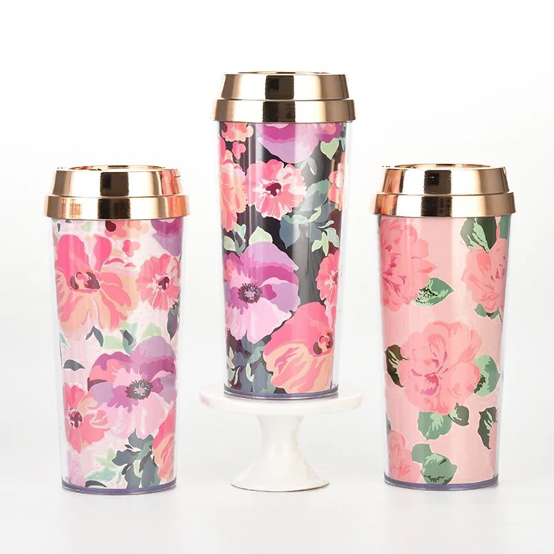 

16 oz portable reusable plastic coffee cup eco ice coffee cup plastic with lid coffee mug custom logo, Customized color