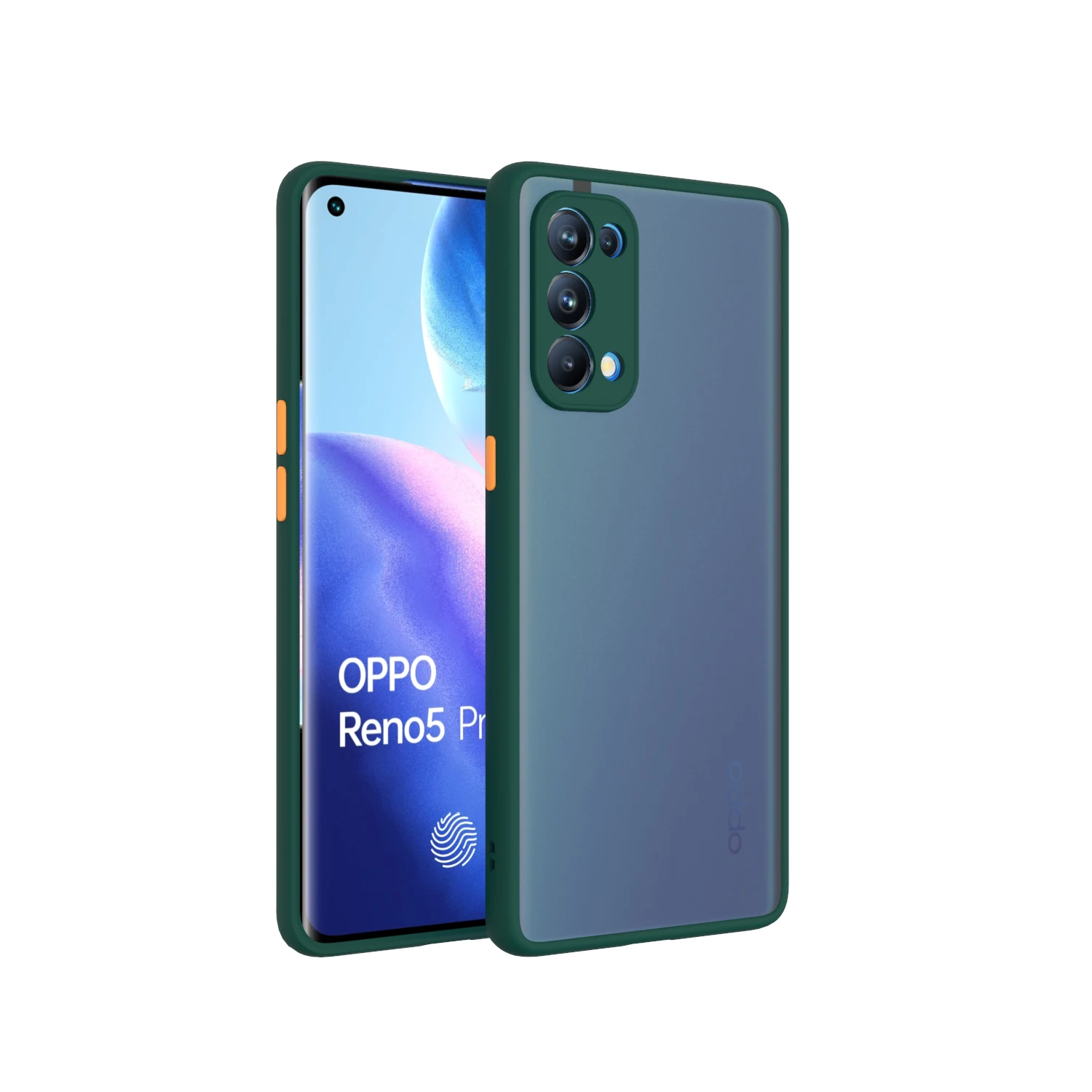 

For OPPO Reno 5 / 5 Pro Smoke Case Transparent TPU PC With Camera Lens Protectors Mobile Phone Back Cover, 5colors