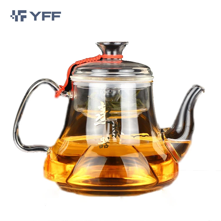 

Handmade High Borosilicate 800ml Clear Glass Teapot Set Custom Tea Pot Glass With Infuser, Transparent