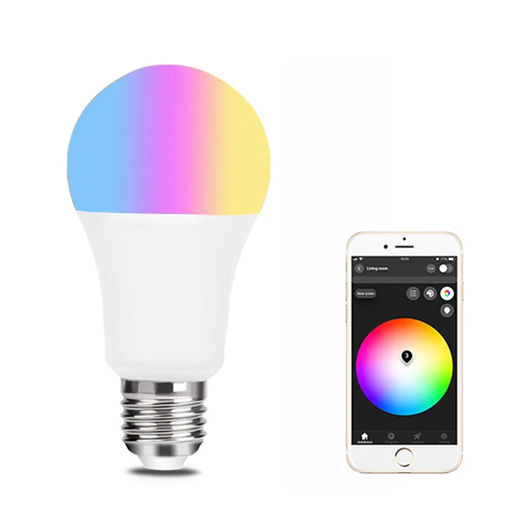 JunYu ZigBee bulb light A60 9W 800lm Dual White And Color Compatible With Smartthings Amazon Echo Plus lightify tuya