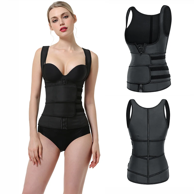 

NEW Double Compression Belt Neoprene Women Workout Abdominal Control Waist Trainer Vest, Black