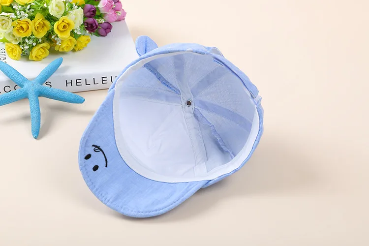 Cute Baby Hats Baby Boys Girls Kids Polka Dot Hat Smiling Face Wave Point Baseball Cap Sunhat casquette enfant Baby Hat