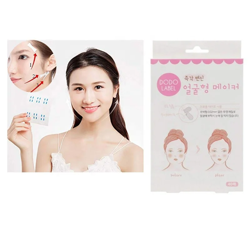 

40pcs Thin Face Line V Shape Invisible Tape Face Lift Stickers