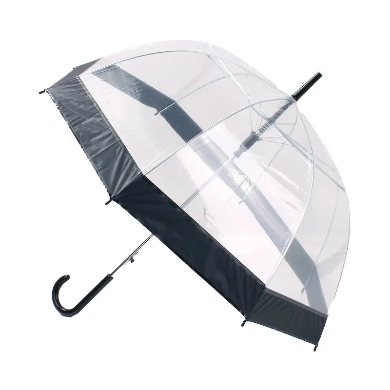 

Women's Dome Shape Transparent Plastic Poe Bubble Umbrella Clear