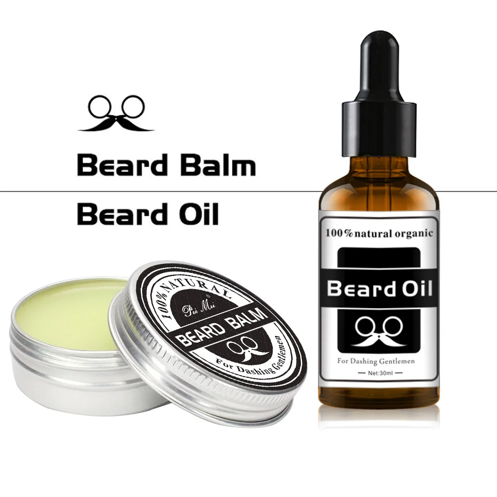 

Pei Mei Beard Care Essential Organic Moisturizing 100% Natural Beard Growth Oil Kit For Men