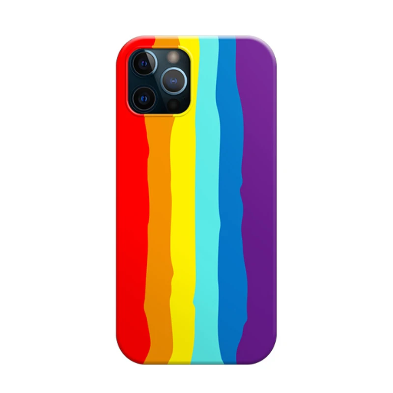 

2021 Wholesale New Design Logo Colorful Silicone Phone Case Soft Touch For IPhone 13 13Mini 13Pro 13Pro 12 11 8 7 6 Custom Cover, Black