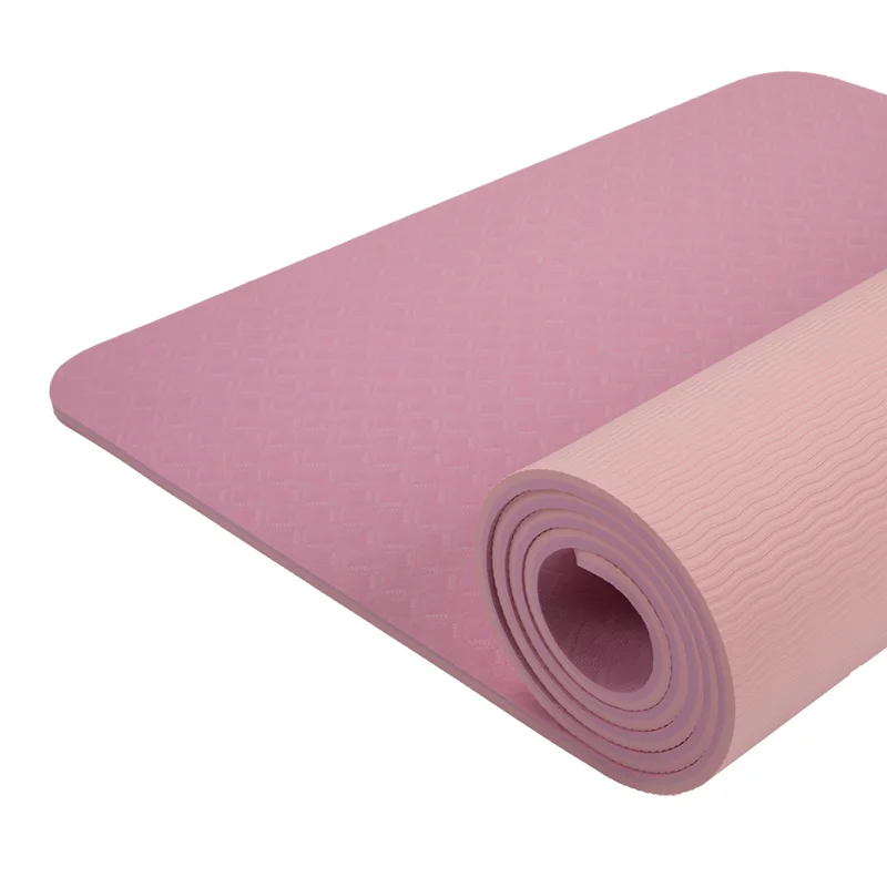 

2021 New Thick Custom Design Pink TPE Yoga Mat Logo, Customized
