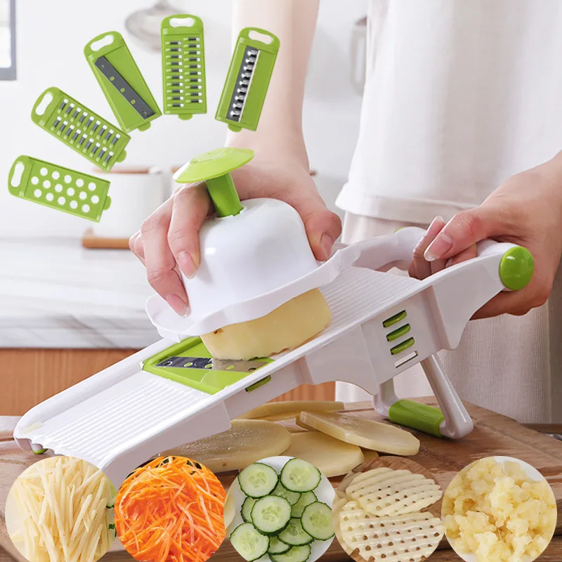 

Progressive Mandoline Non Skid Feet Vegetable Julienne slicer with Saftey Hand Guard