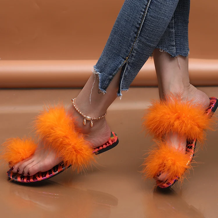 

New Arrival Flat Thin Bottom Designer Flip Flops Jelly For Women Ladies Footwear Women's Shoes Fluffy Slides, Picture showed
