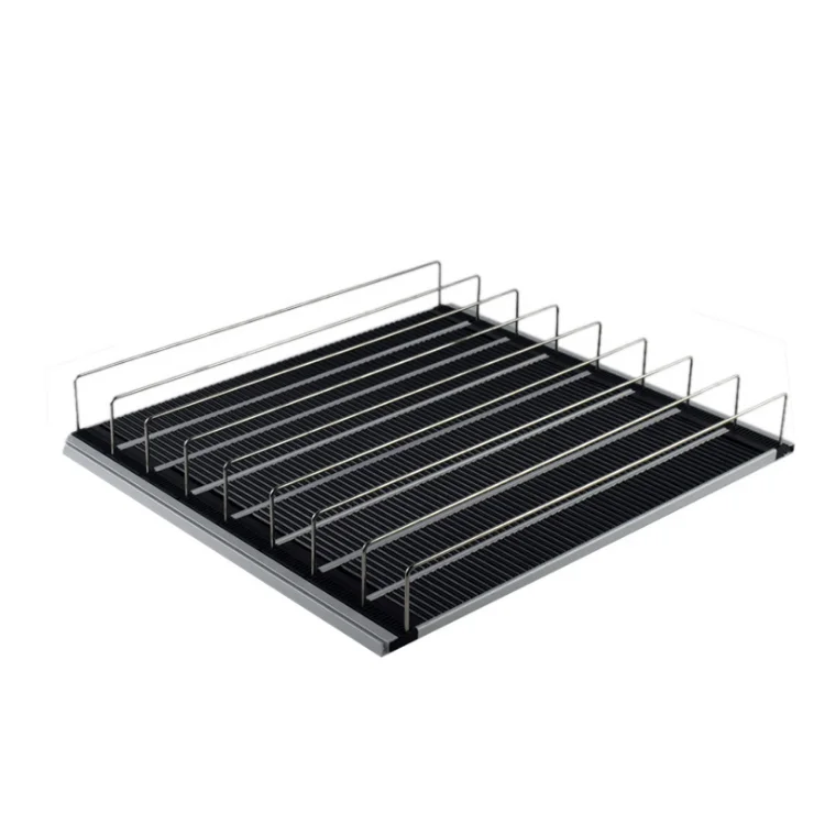 Supermarket Shelf Gravity Smart Roller Wire Shelf Divider With Front Stopper and Divider for Tobacco Furniture