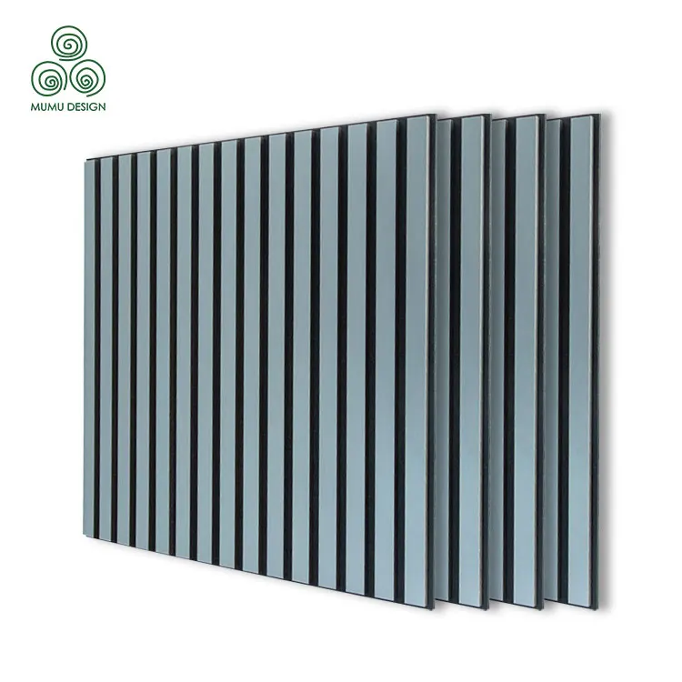 

MUMU fiber sound-absorbing wood wall panel easy to install cinema bedroom soundproof wall panel