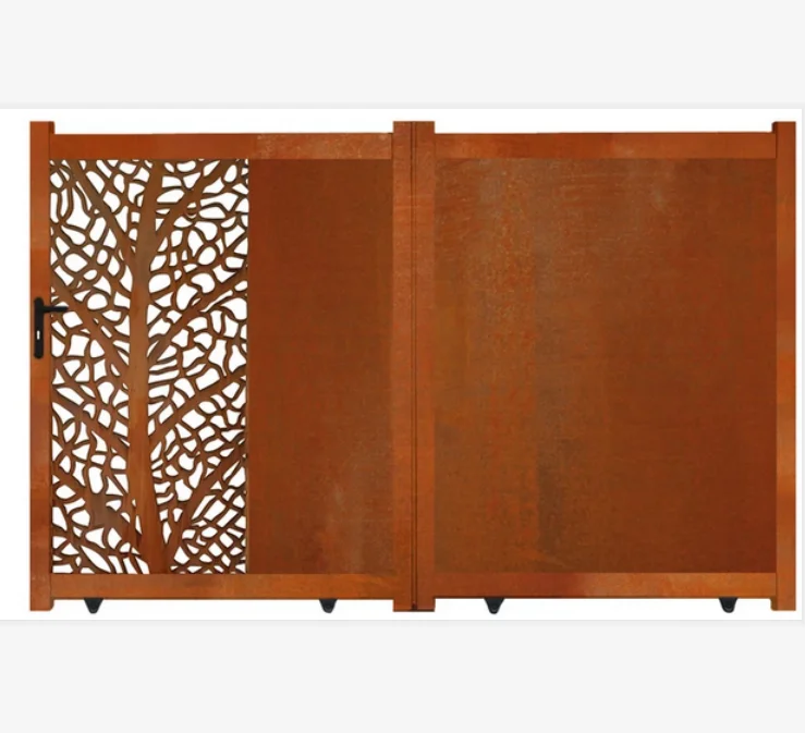 

Modern Design Home Garden Decoration Corten Steel Door, Rusty red