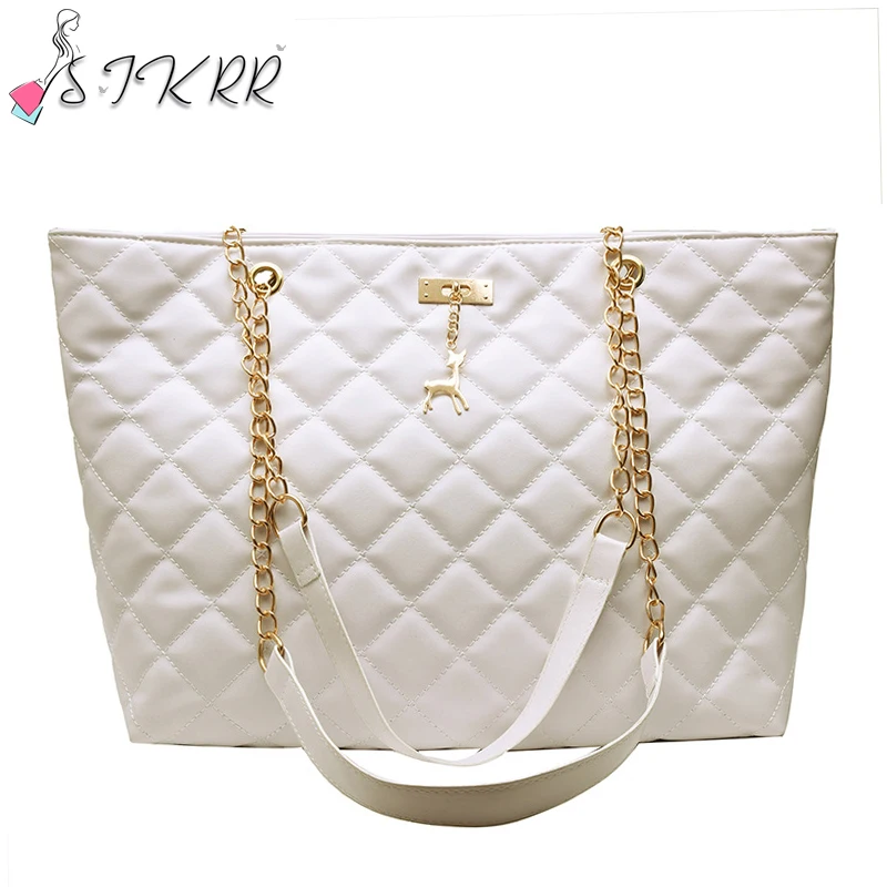 

2021 Top Tote Bag Women Large Handbag Large Capacity Designer Bags with Classic Diamond Pattern Chain Shoulder Shopping Bags, Picture