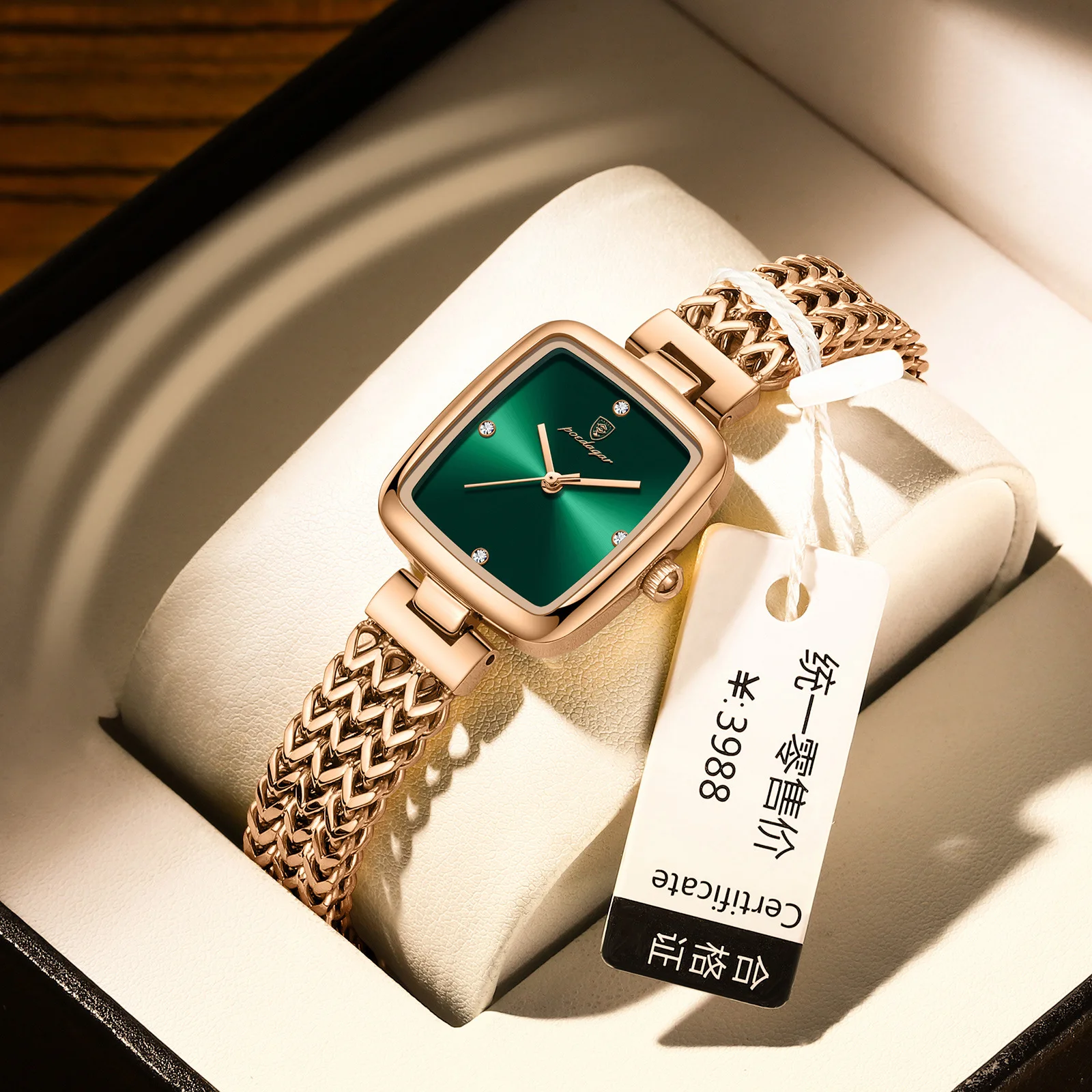 POEDAGAR Watch Women 768 Fashion Diamond Jewelry Quartz Watches Beautiful Dress Elegant Bracelet Ladies Watches Relogio Feminino