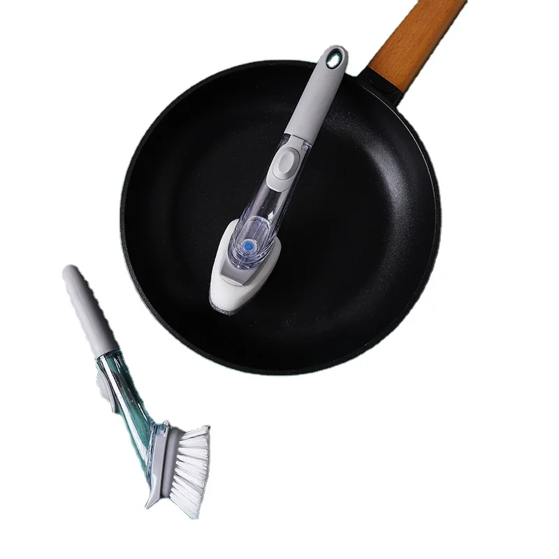 

Kitchen Household Long-Handled Brush Cleaning And Lazy Dishwashing Detergent Automatically Adding Liquid Pot Washing Brush MZL