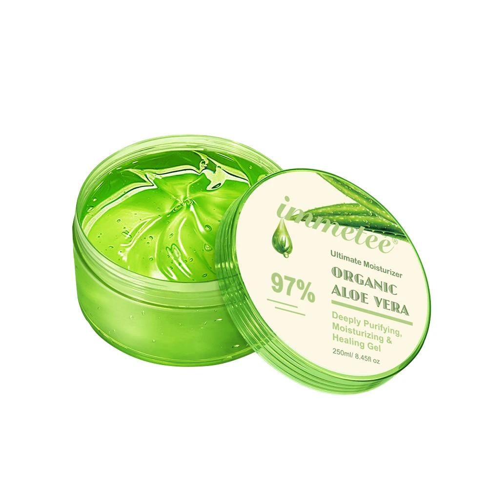 

Customized logo 100% natural organic aloe Vera cream face smoothing gel nourishing aloe vera gel