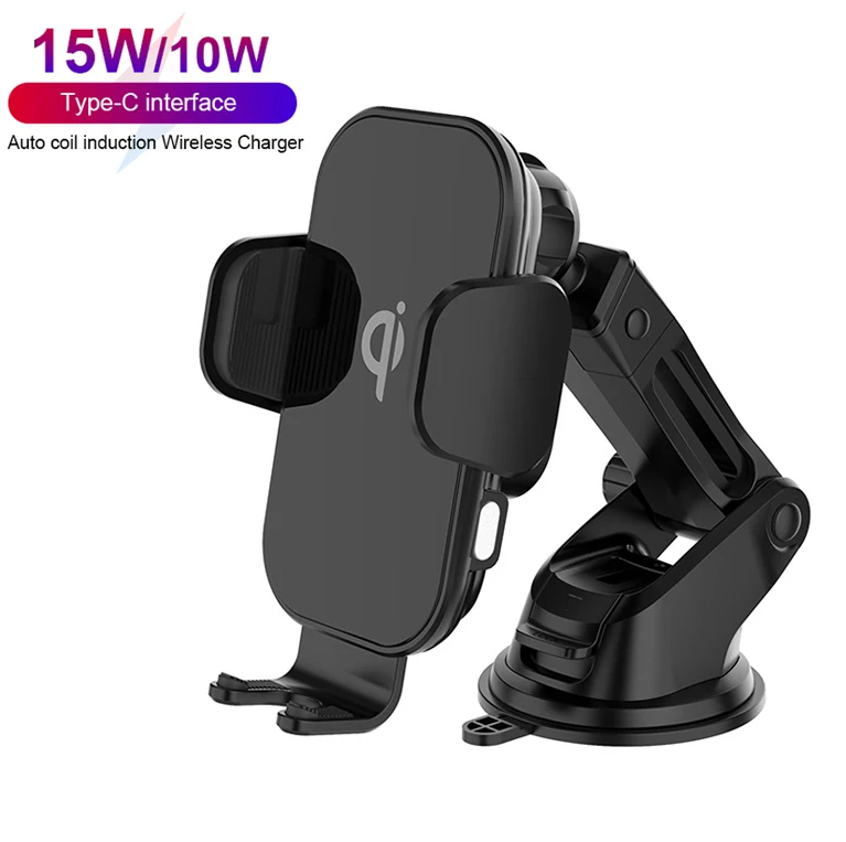 

Automatic Clamping Smart Auto 15W Fast Charging Mobile Phone Holder Smart Sensor Car Wireless Charger