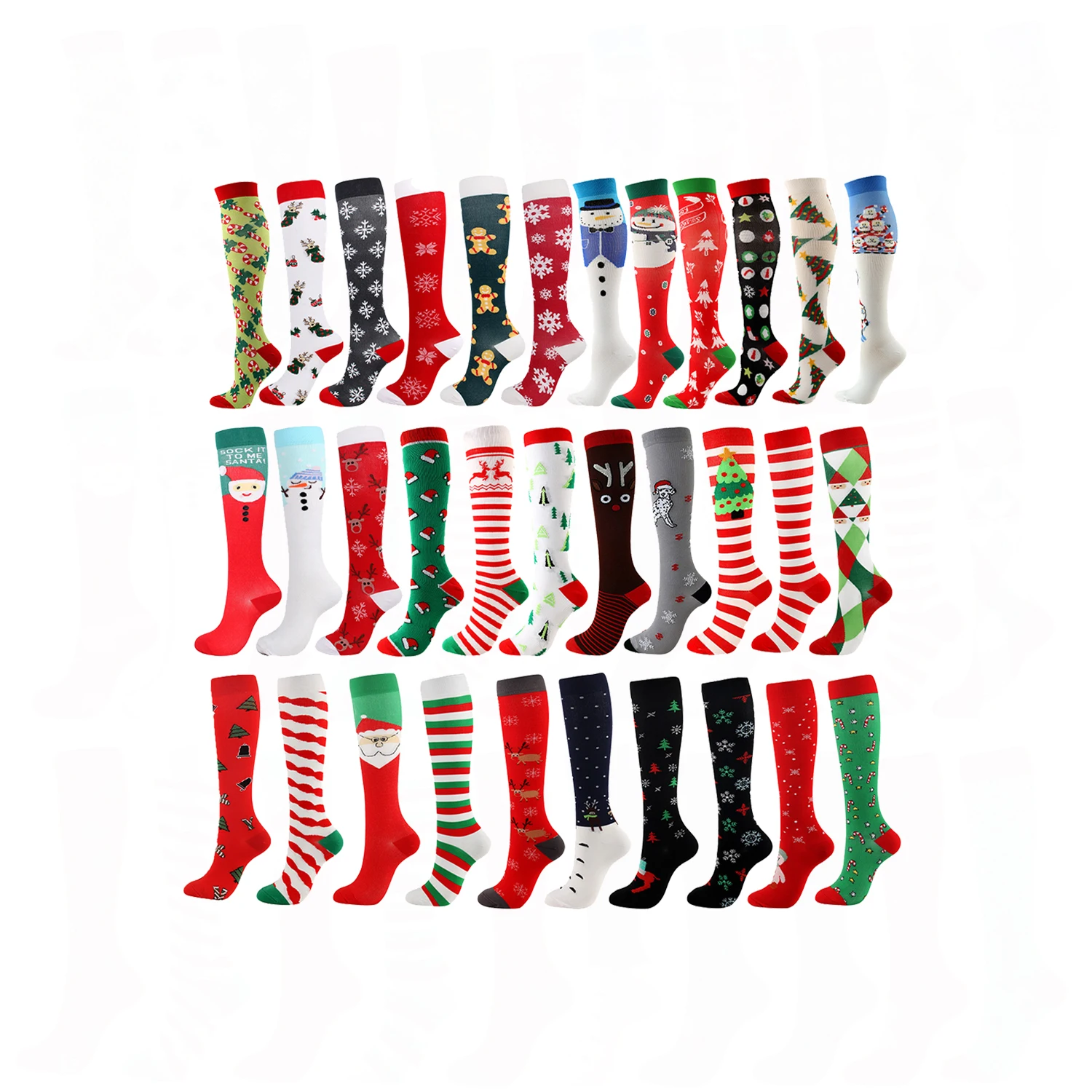 

Wholesales Christmas athletic sport compression men's cycling running socks compression socks women and men circulation, Multi color