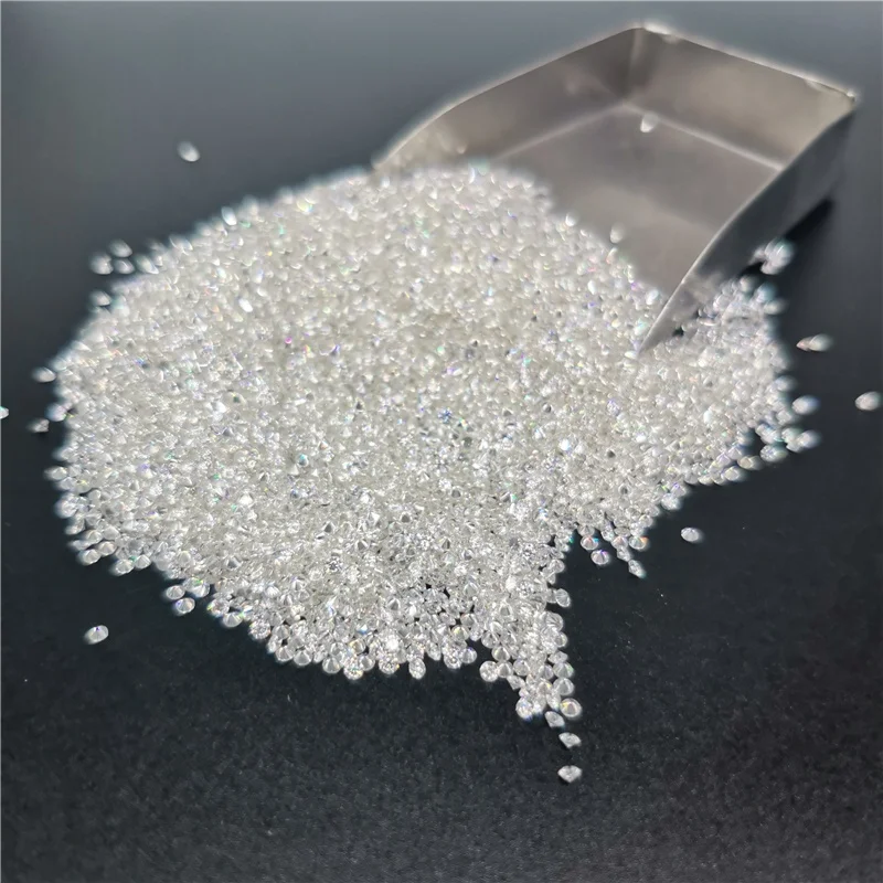 

Wholesale price Lab Grown Diamond 0.7-3.0mm White VVS Heart And Arrow Round Cut Loose Melee Gemstone Moissanite