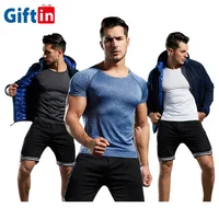 

Wholesale Cationic High Quality breathable Plain Blank Men Fitness Shirt Dri Fit T-shirts Slim Fit Gym T Shirt