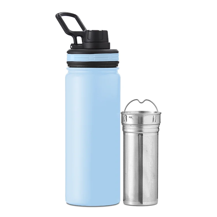 

18/32OZ Wholesale Thermoses Sport Double Wall Vacuum Flask Insulated Stainless Steel Drink Water Bottle With Logo Straw Lid, Customized color