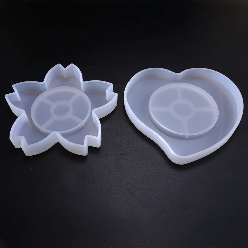 

High Quality DIY Shiny Silicone Mold For Resin Epoxy Craft Making Ins Style Coaster For Table Decoration Flower Pot Cup, Customized colors