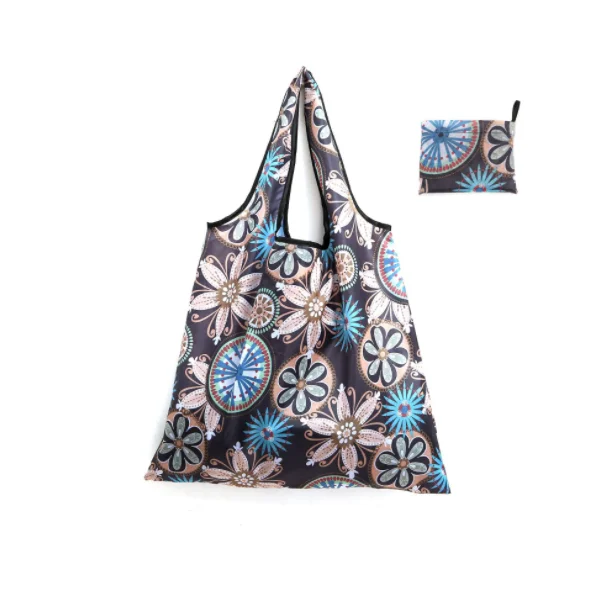 

Custom eco recycle nylon foldable grocery tote bag polyester reusable folding shopping bag, Customized color