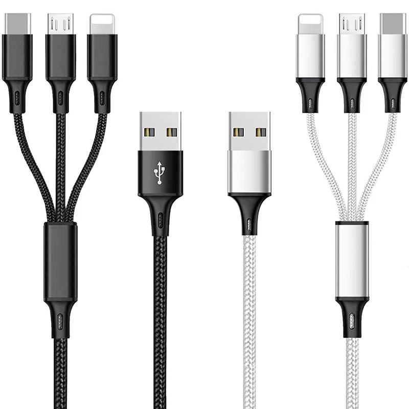 

3 in 1 Charging Cable USB Type-C Phone Charger Cable USBC Cable For Game