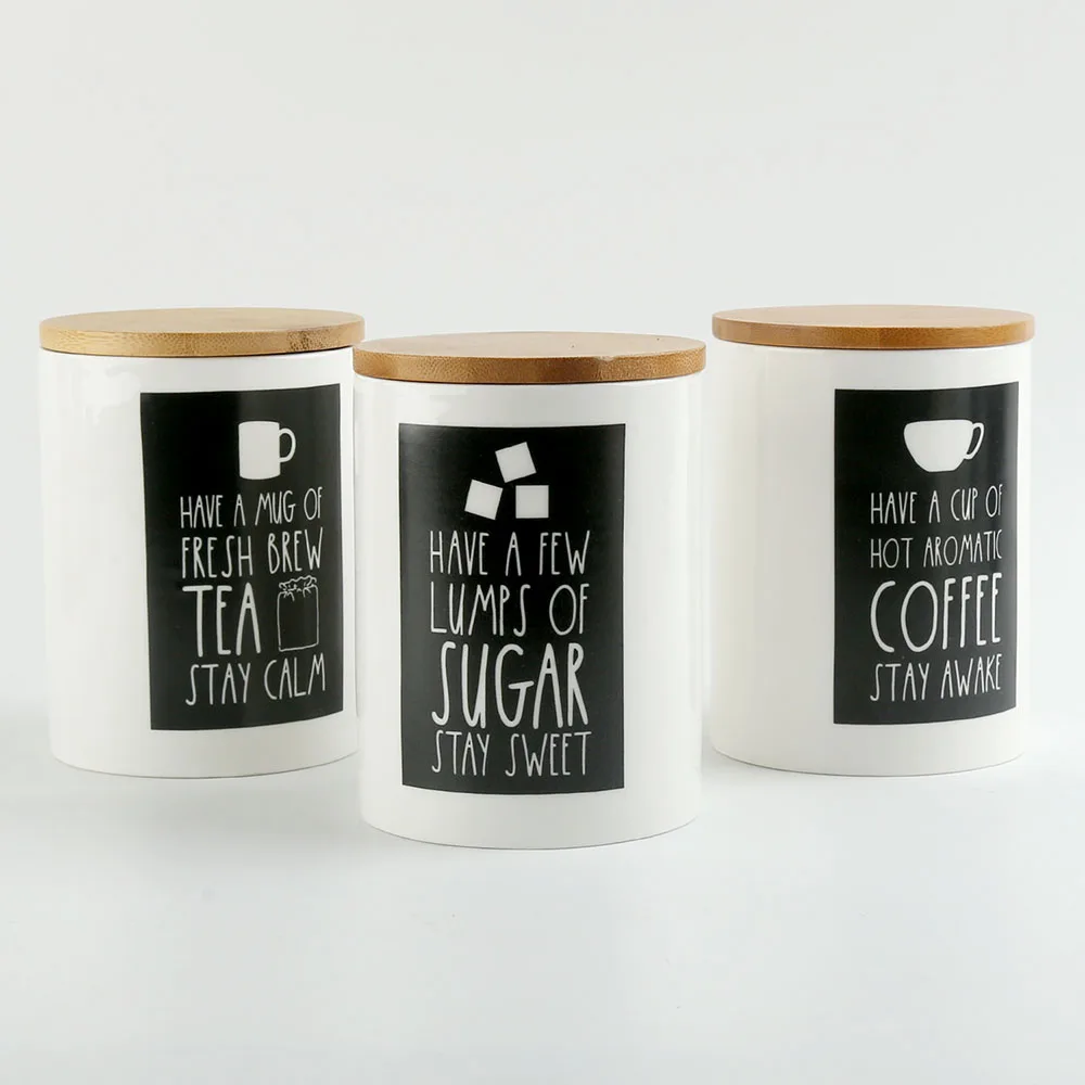 coffee tea sugar jar set