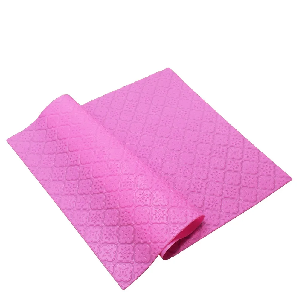 

AK Large Flower Fondant Impression Mats for Decorating Cake Lace Molds Embossing Silicone Mat for Bakery BLM-36, Pink