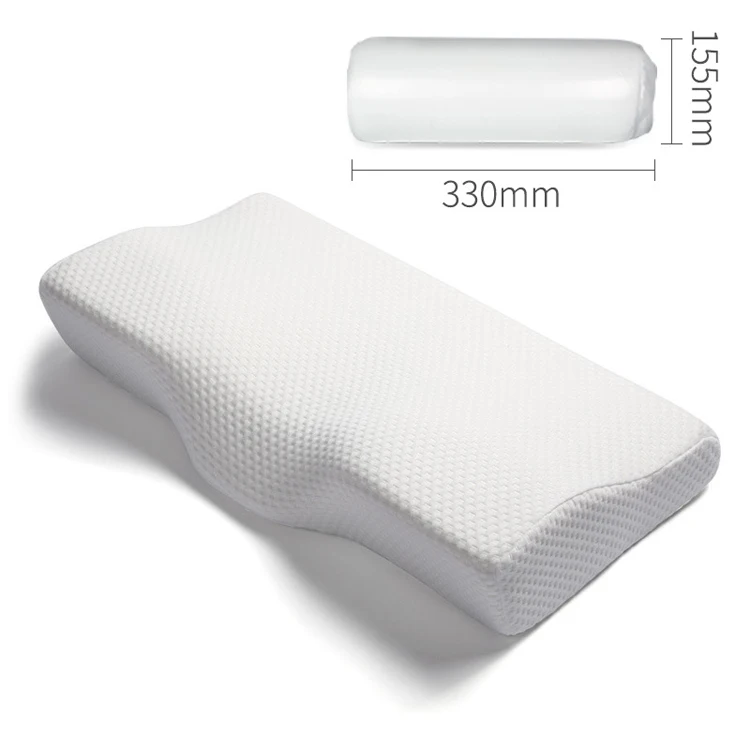 

back and stomach sleepers latex ergonomic traction cervical contour memory foam pillow