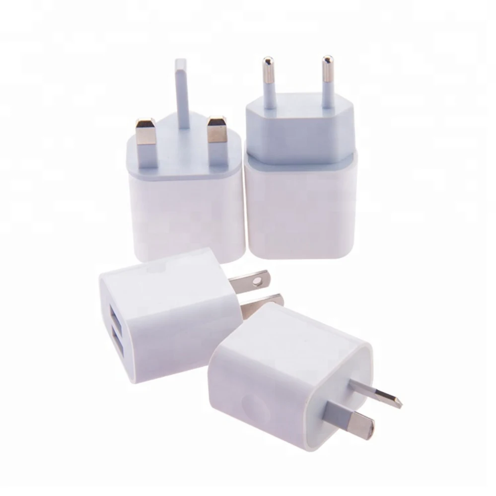 

OEM Logo The Latest Mobile Accessories Super Fast Quick EU US AU Plug UK 3 Pin 5V 2A USB Charger For iPhone Android Phones, White color 5v 2.1a usb charger