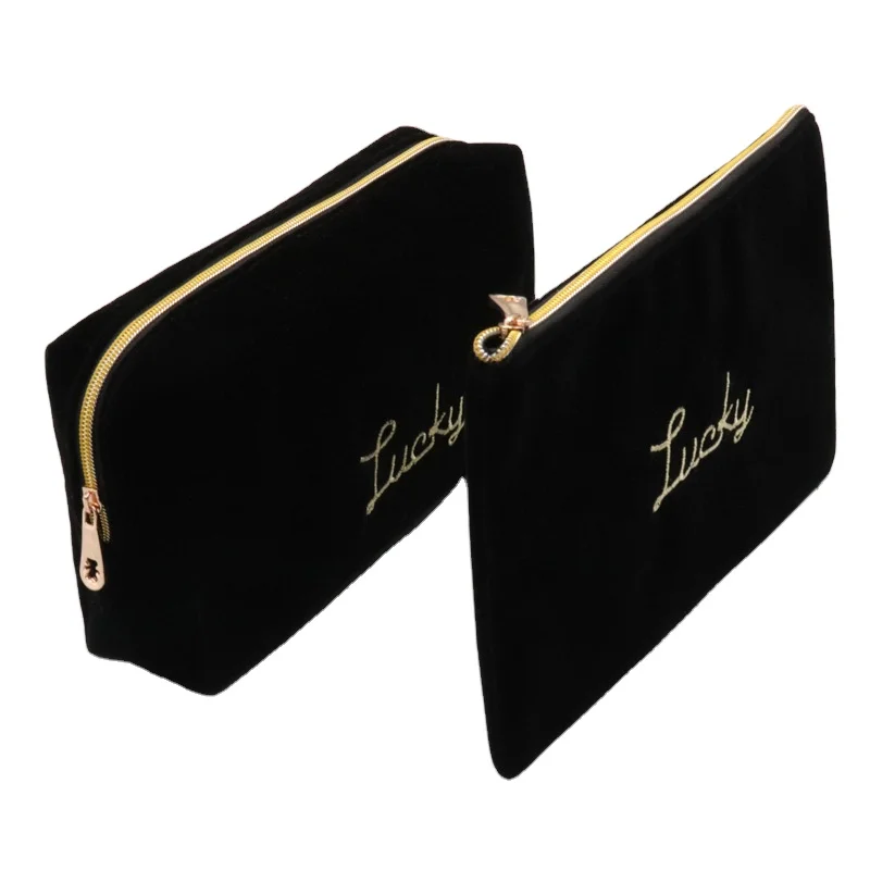 

mini cosmetic bag jewelry, Black