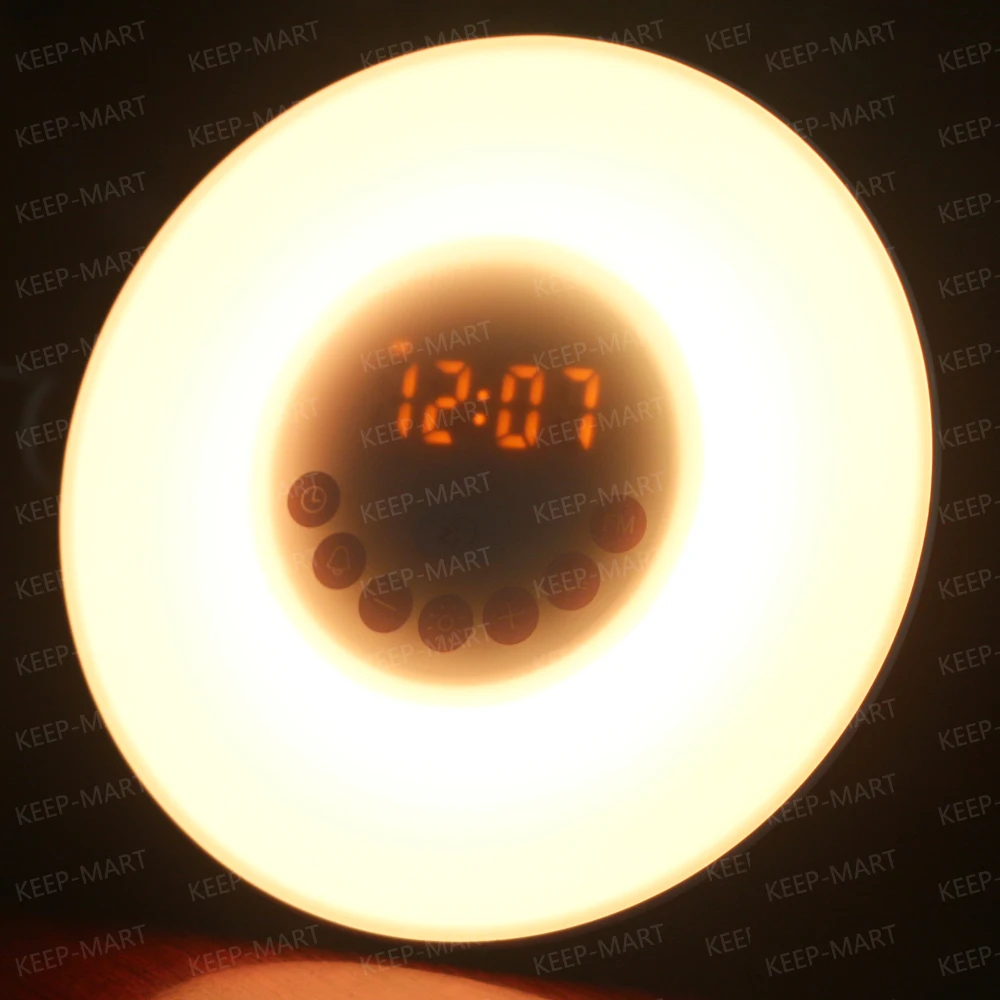 

Morning Wake-Up Light Alarm Clock Sunrise Simulation Natural Sounds FM Radio