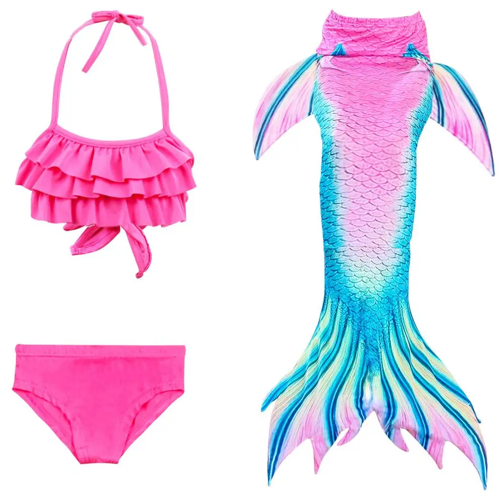 

Free shipping Swimming mermaid skin tail with top bikini swimwear Mermaid Bikini Set Swimming Costumes, As picture