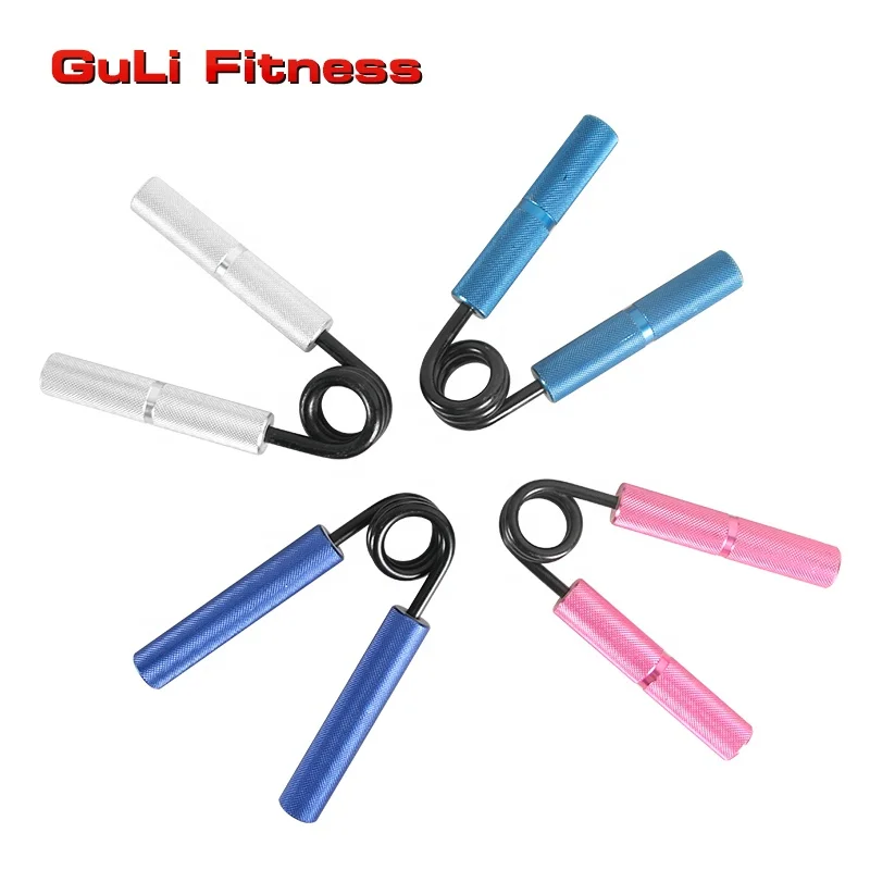 

Guli Fitness Heavy Duty Metal Hand Grip Strengthener Set Aluminum Handle Adjustable 50LB - 350LB No Slip Hand Gripper Trainer, Black, blue, pink, green or customized