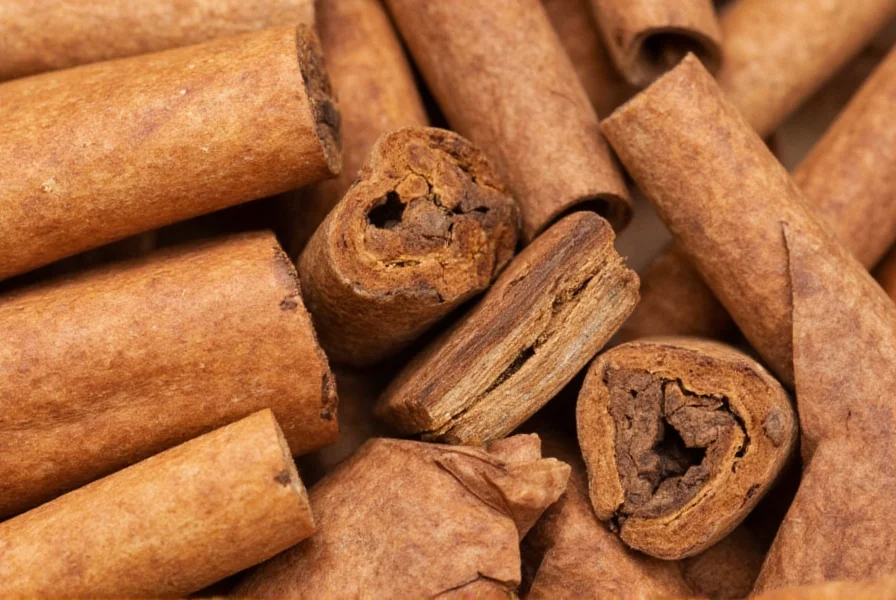 Close-up of Ceylon cinnamon quills showing delicate layered structure compared to thick Cassia bark