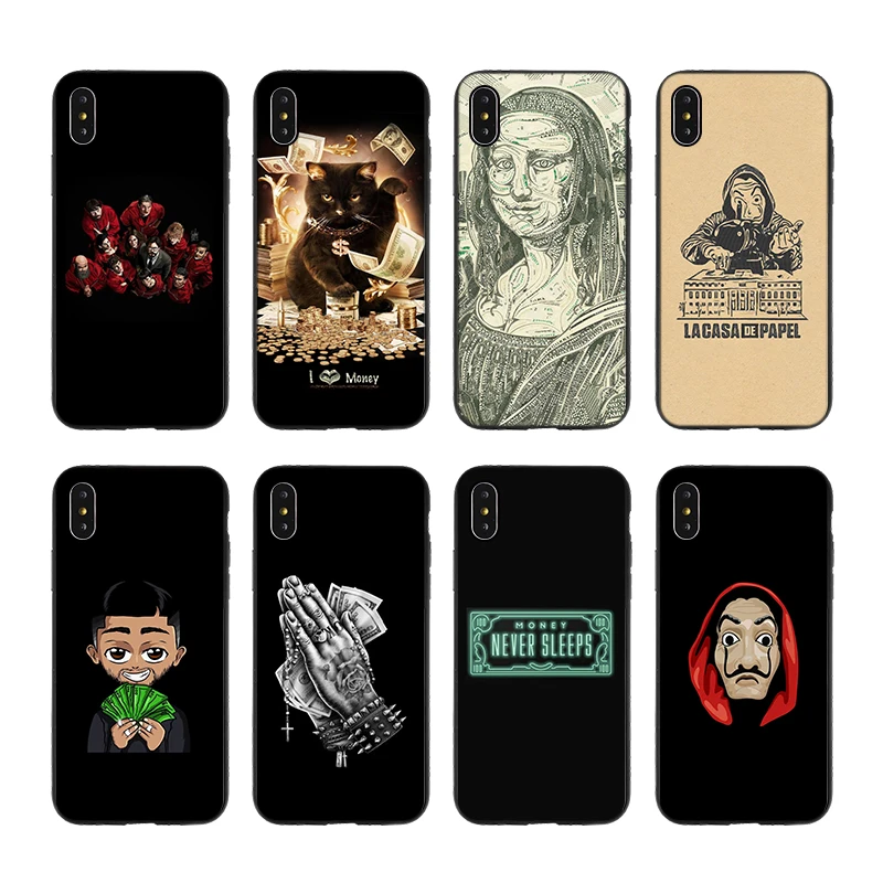 Money Heist Uv Print Matte Silicone Soft Phone Case For Iphone 7 8 ...
