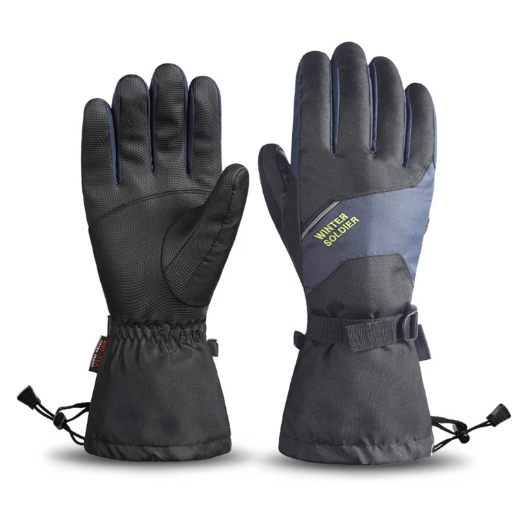 

Long Winter Waterproof Leather Clearance Snowboard Snow Touch Screen Warm Motorcycle Skiing Ski Gloves, Multi color